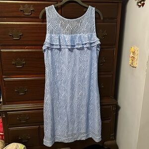 Lilly Pulitzer Janine Blue Laced Lined Dress